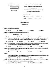 Đề kiểm tra năng lực đầu vào môn Toán Lớp 6 - Mã đề 120 - Năm học 2021-2022 - Phòng giáo dục và đào tạo Bắc Ninh